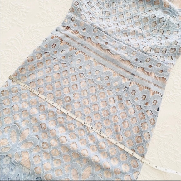 NWOT Lulus Steal a Kiss Light Blue Lace Dress Small - Picture 8 of 9